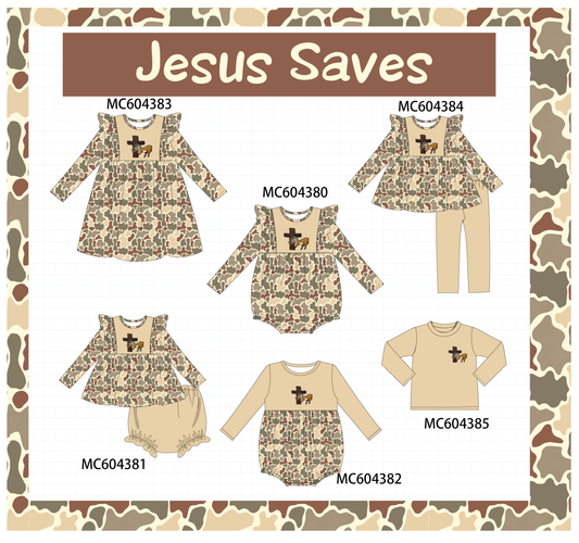 PO86 Camouflage jesus cross deer embroidery collection  - closing 4/13 - ETA early September