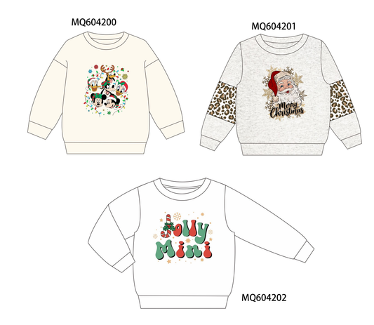 PO89 Christmas character santa holly sweatshirt collection - closing 5/4 - ETA late october