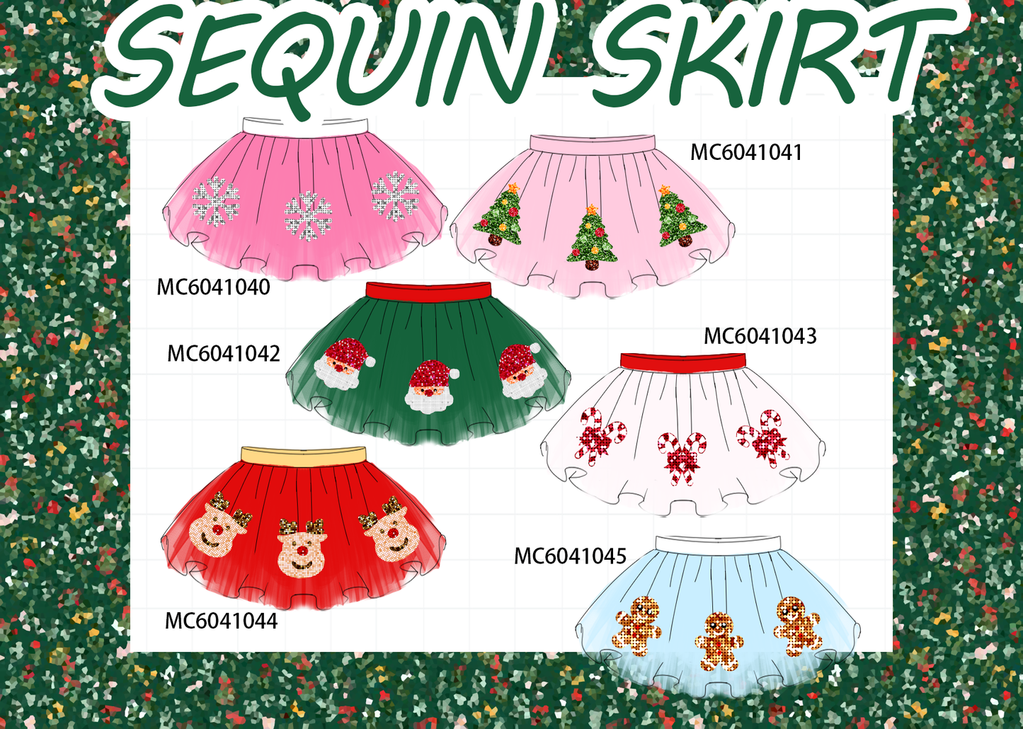 PO90 Christmas sequin skorts collection - closing 5/11 - ETA early October