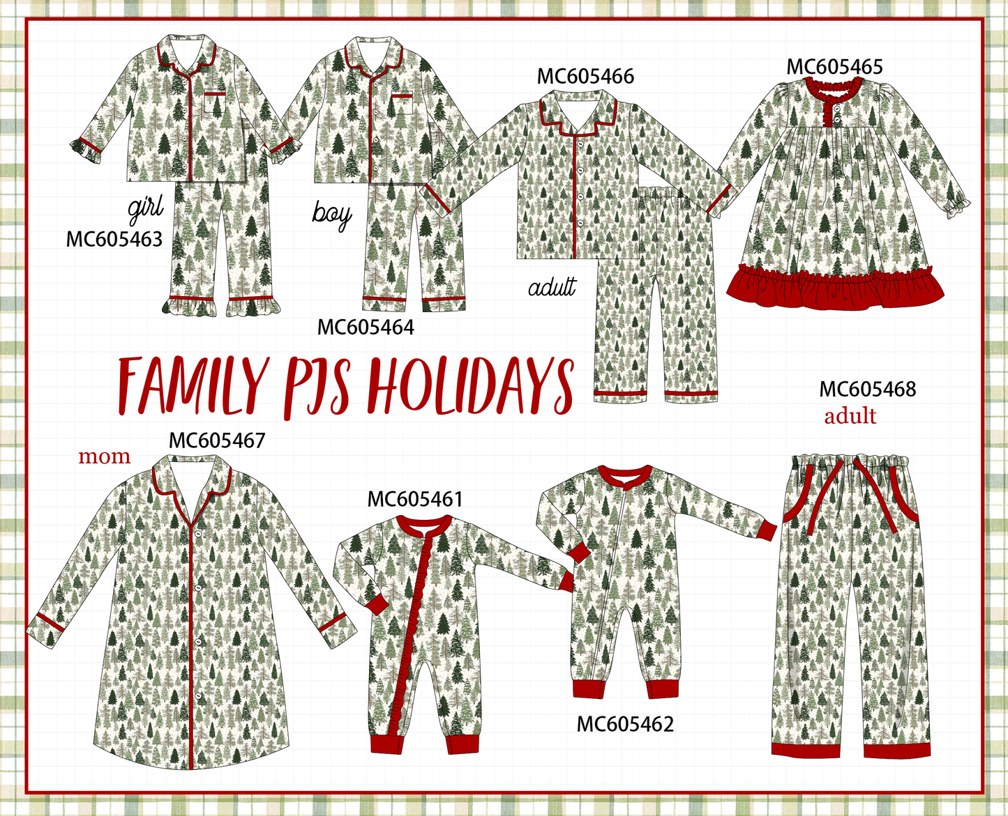 PO93 Christmas tree family pajama collection  - closing 6/8 - ETA November