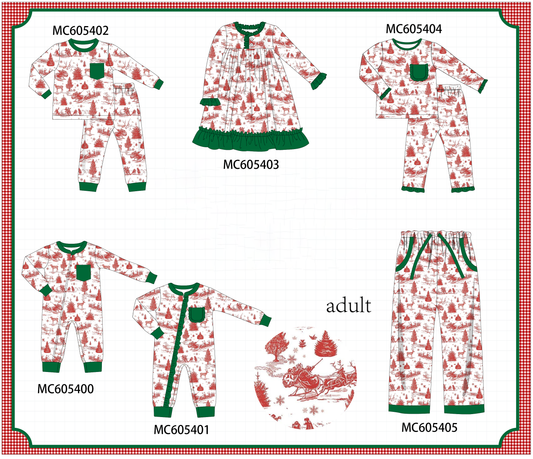 PO93 Classic Christmas Toile print collection  - closing 6/8 - ETA November