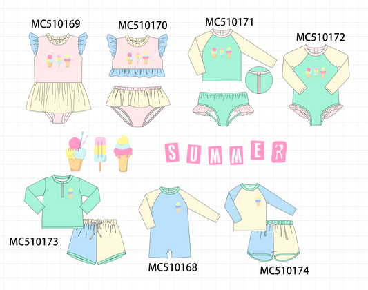 PO69 Colors blocks ice cream embroidery collection- closing 10/27 - eta early march