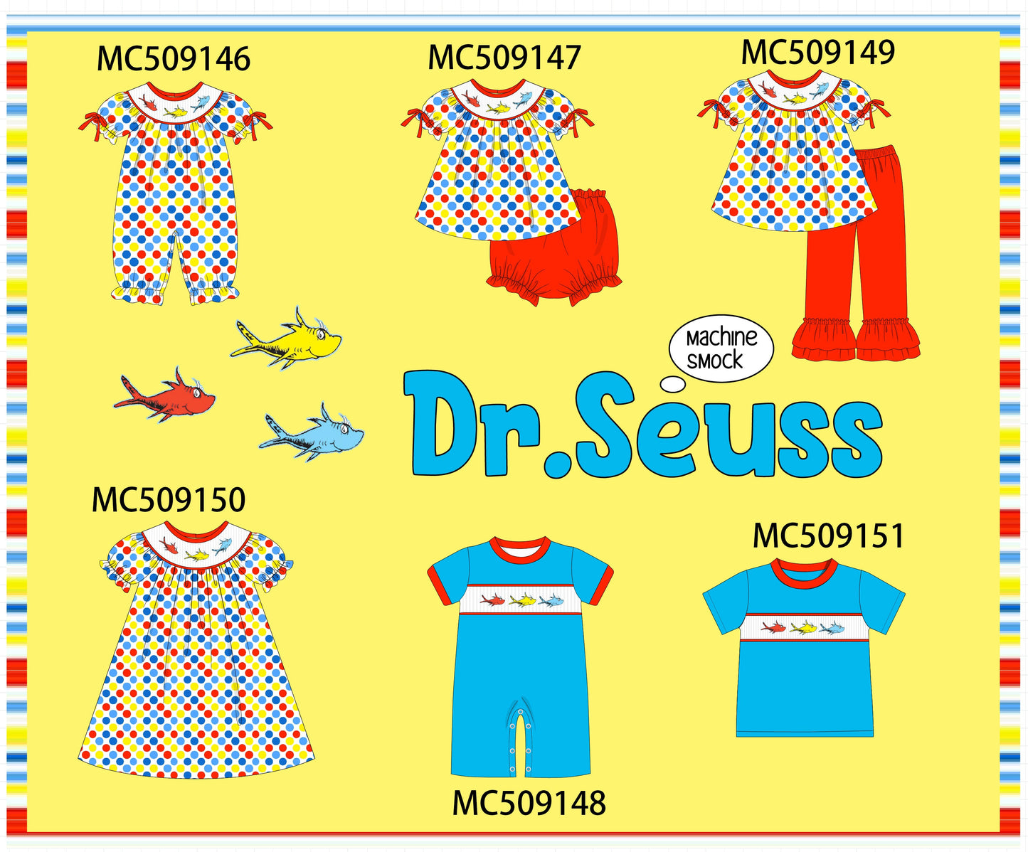 PO65 Dr. Seuss smocked collection  - closing 9/15- ETA late January
