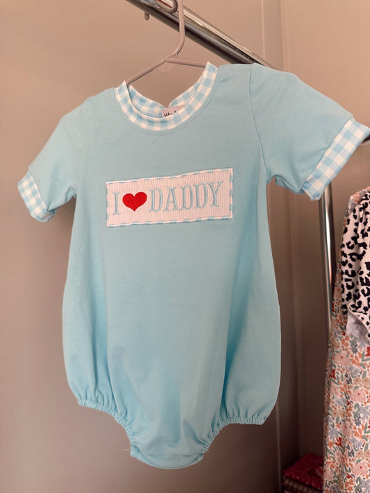 12M I heart daddy boys bubble