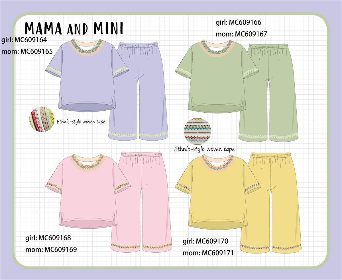 PO104 Ethnic-style pants set mom&me collection  - closing 9/14 - ETA February
