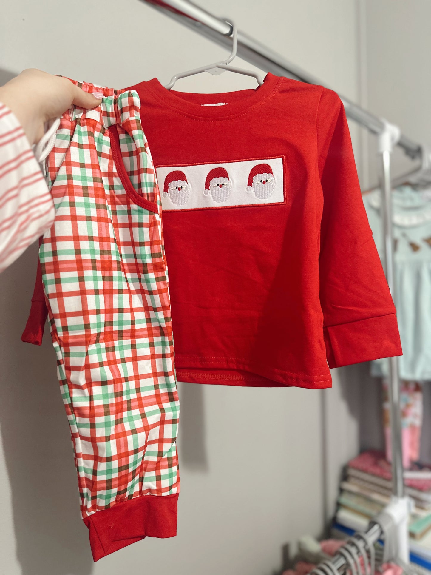 Boys Santa jogger set