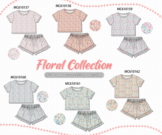 PO108 Floral print bamboo shorts set collection - closing 10/26 - ETA march
