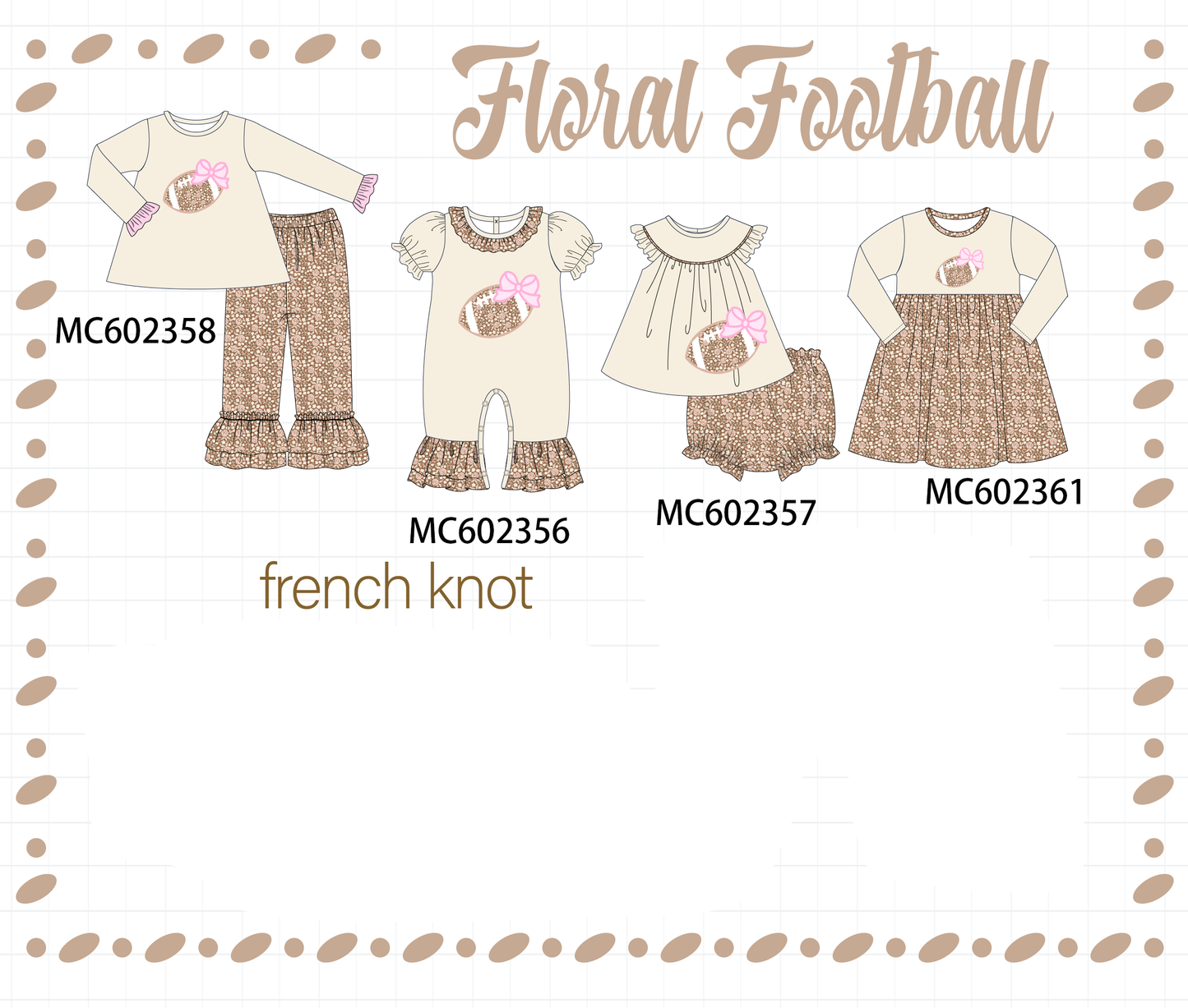 PO82 Football french knot collection - closing 3/2 - ETA July