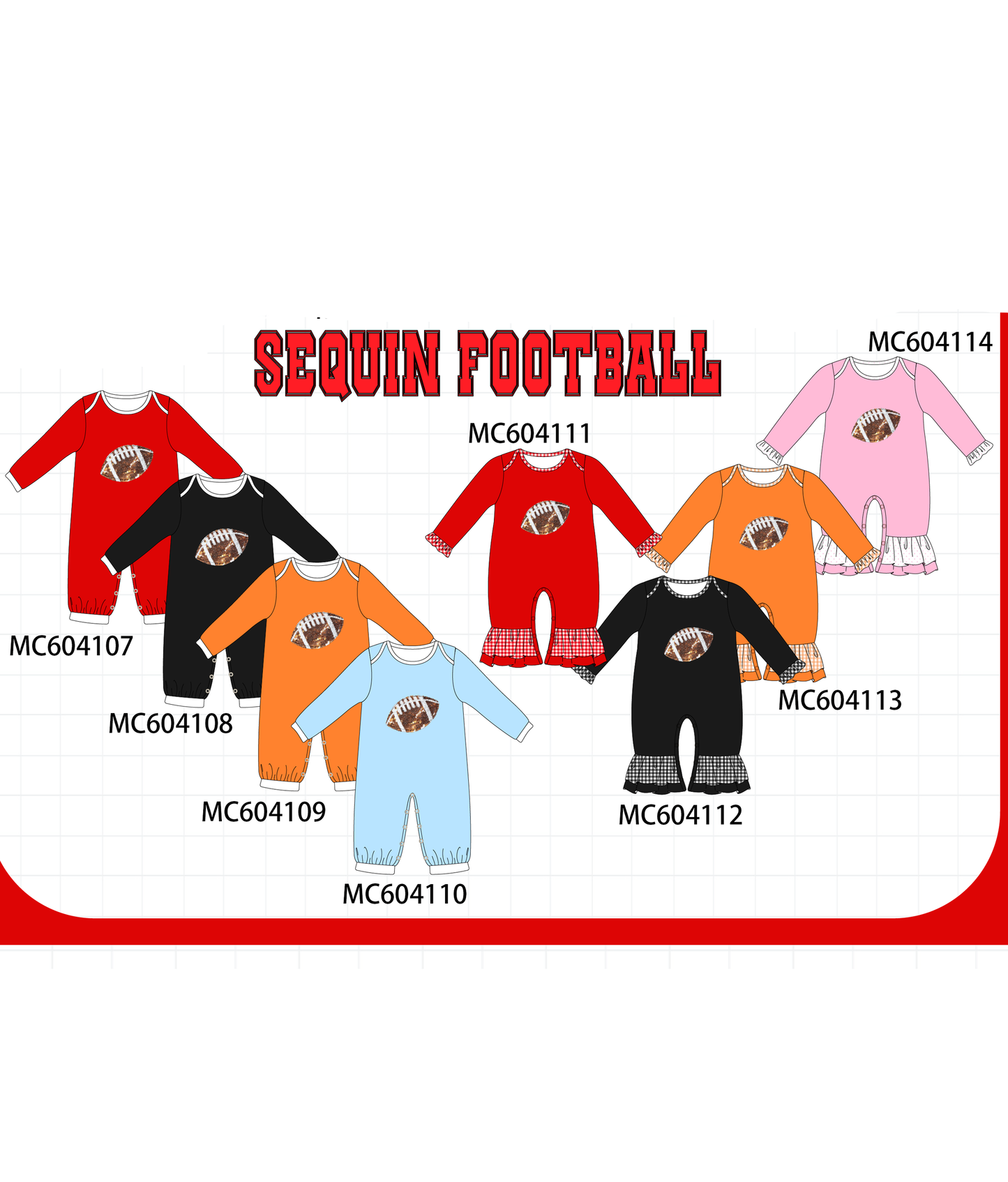PO86 Football sequin coolection 2  - closing 4/13 - ETA early September