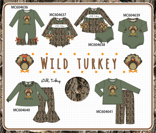PO88 Forest camouflage wild turkey applique collection - closing 4/27 - eta late September
