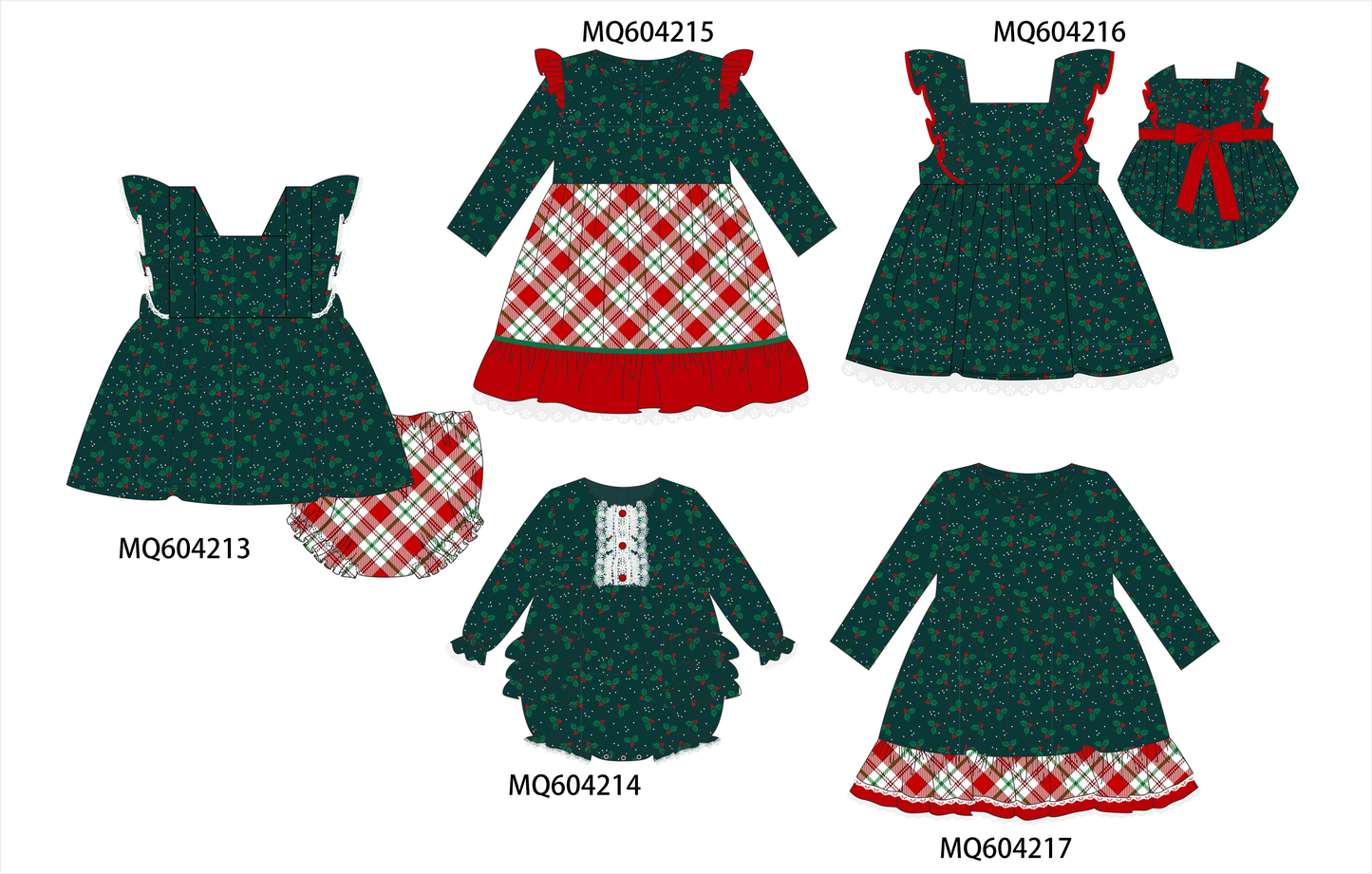 PO89 Forest christmas holly print plaid collection - closing 5/4 - ETA late october