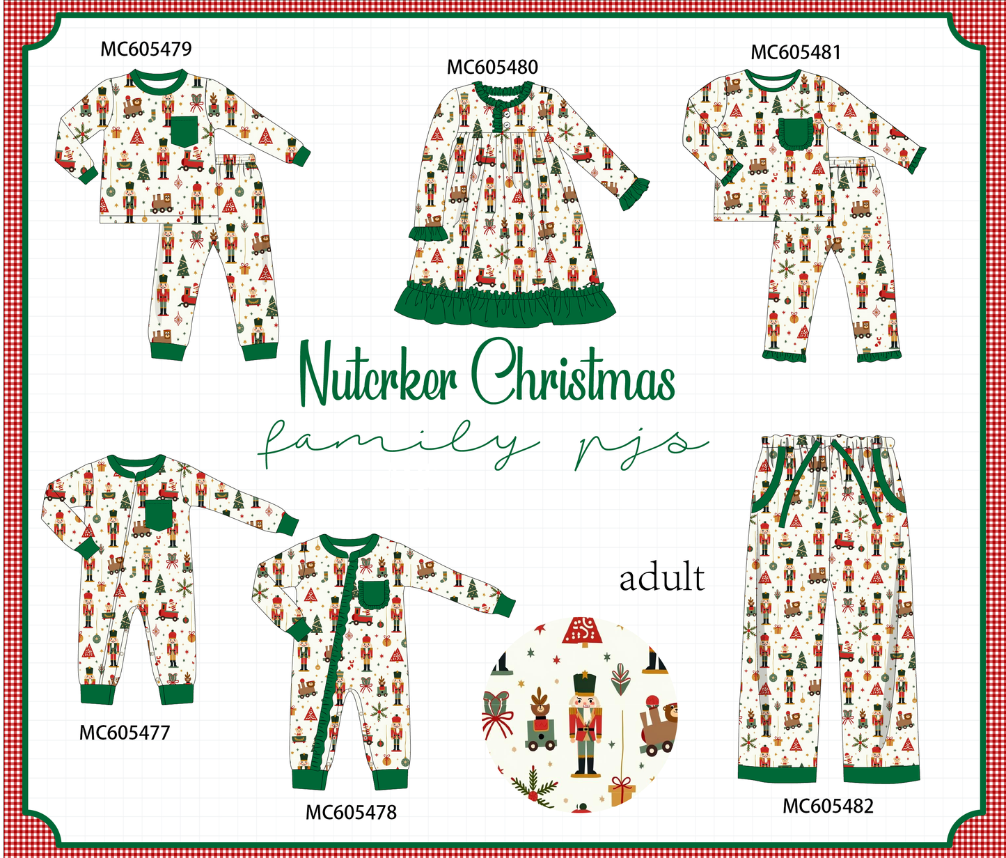PO93 Forest nutcracker print pajama collection  - closing 6/8 - ETA November