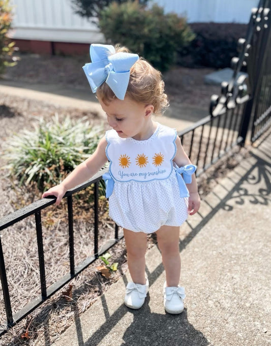 You are my sunshine French knot girls bubble