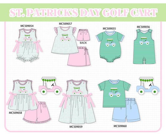 PO65 Green St. Patricks day golf cart applique collection  - closing 9/15- ETA late January