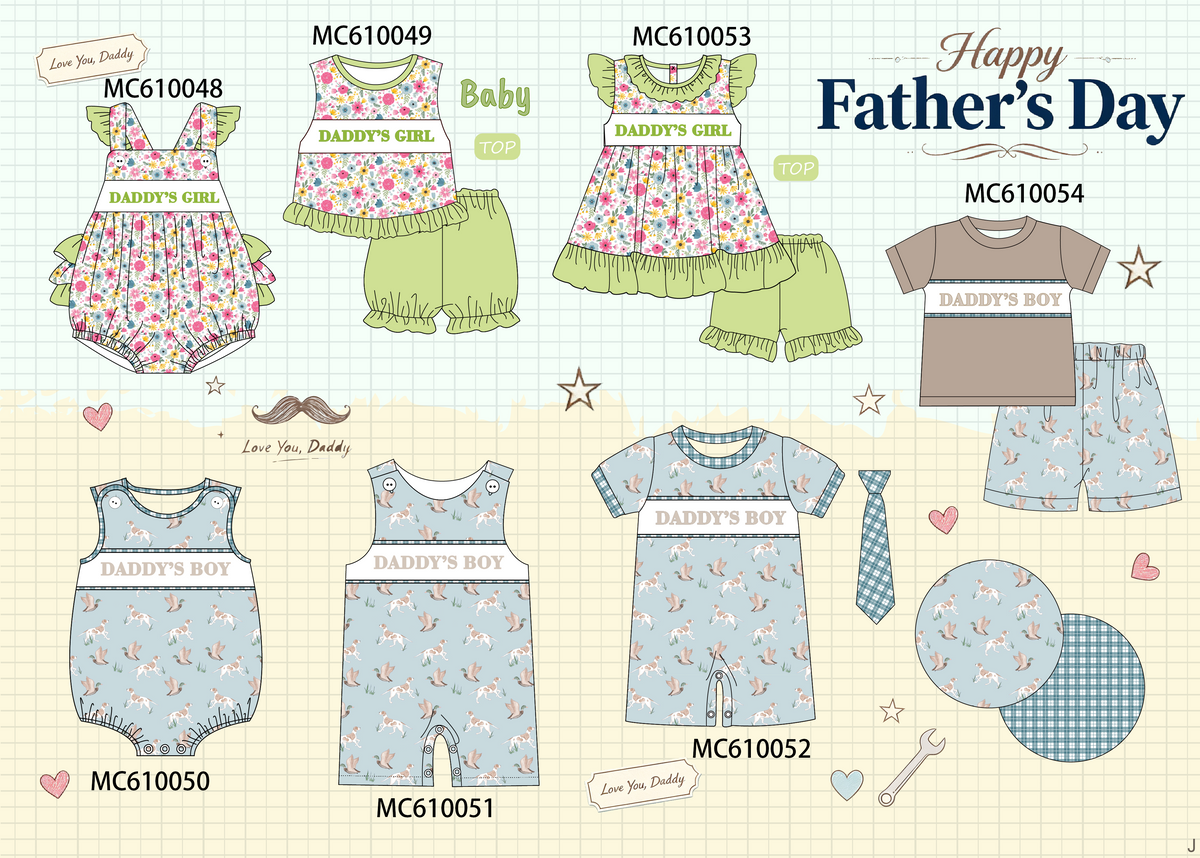PO108 Green&blue happy father's day embroidery collection - closing 10/26 - ETA march