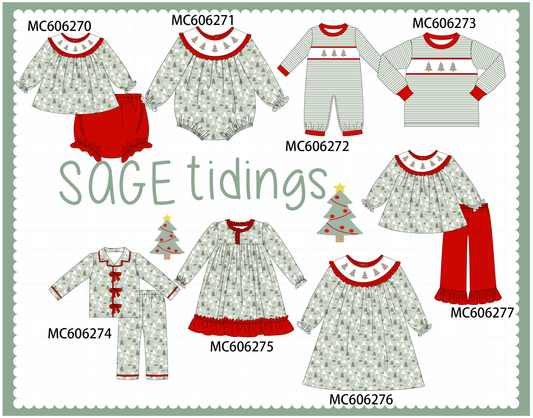 PO95 Green christmas tree embroidery collection - closing 6/22 - ETA late November