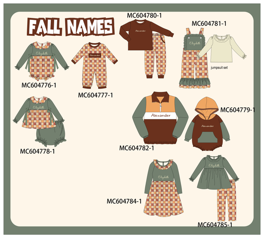 PO88 Green cozy season monogram embroidery collection - closing 4/27 - eta late September