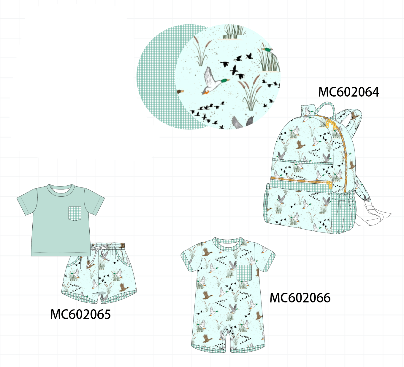 PO81 Green duck print collection - closing 2/16 - ETA July