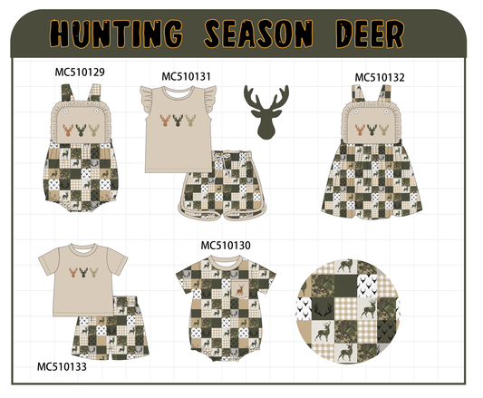 PO69 Green hunting deer embroidery collection- closing 10/27 - eta early march