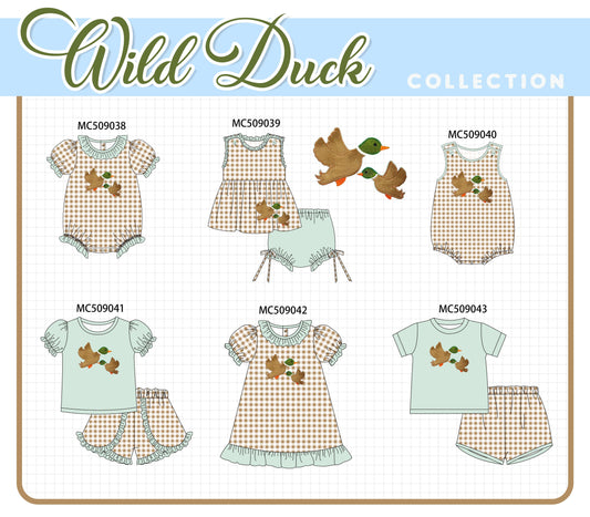 PO65 Green mallard applique gingham collection - closing 9/15- ETA late January