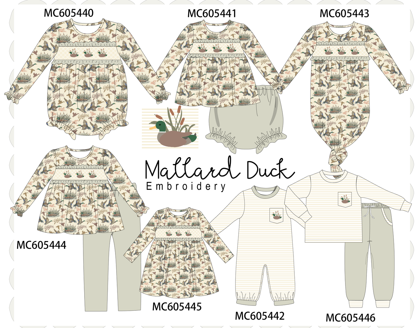 PO93 Green mallard embroidery collection  - closing 6/8 - ETA November
