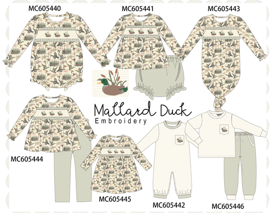 PO93 Green mallard embroidery collection  - closing 6/8 - ETA November