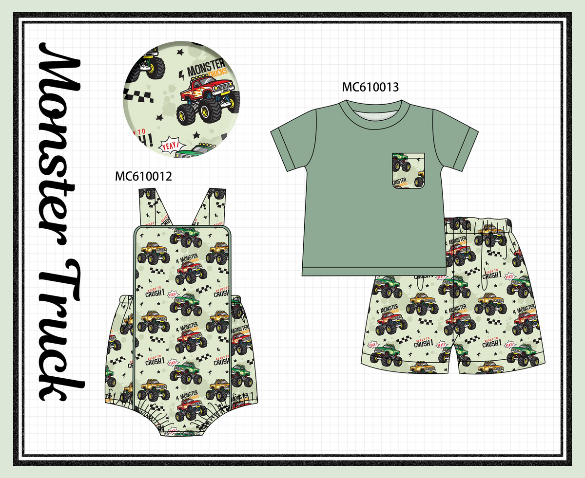 PO108 Green monster truck print collection - closing 10/26 - ETA march