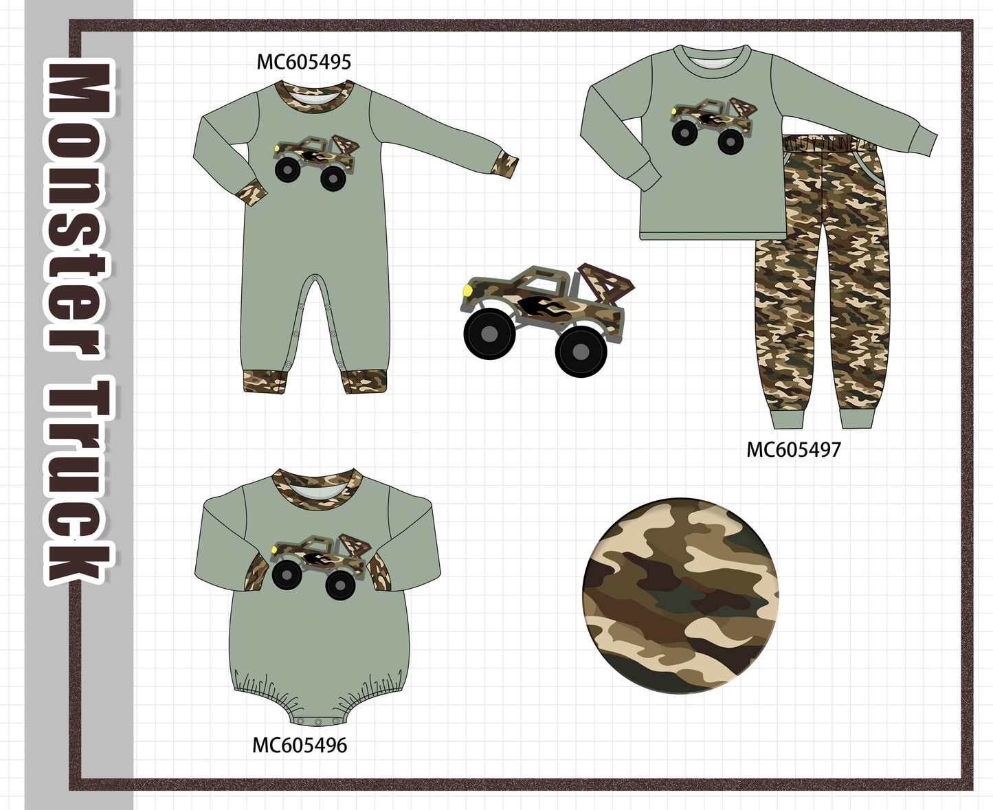 PO93 Gren leopard truck applique collection  - closing 6/8 - ETA November