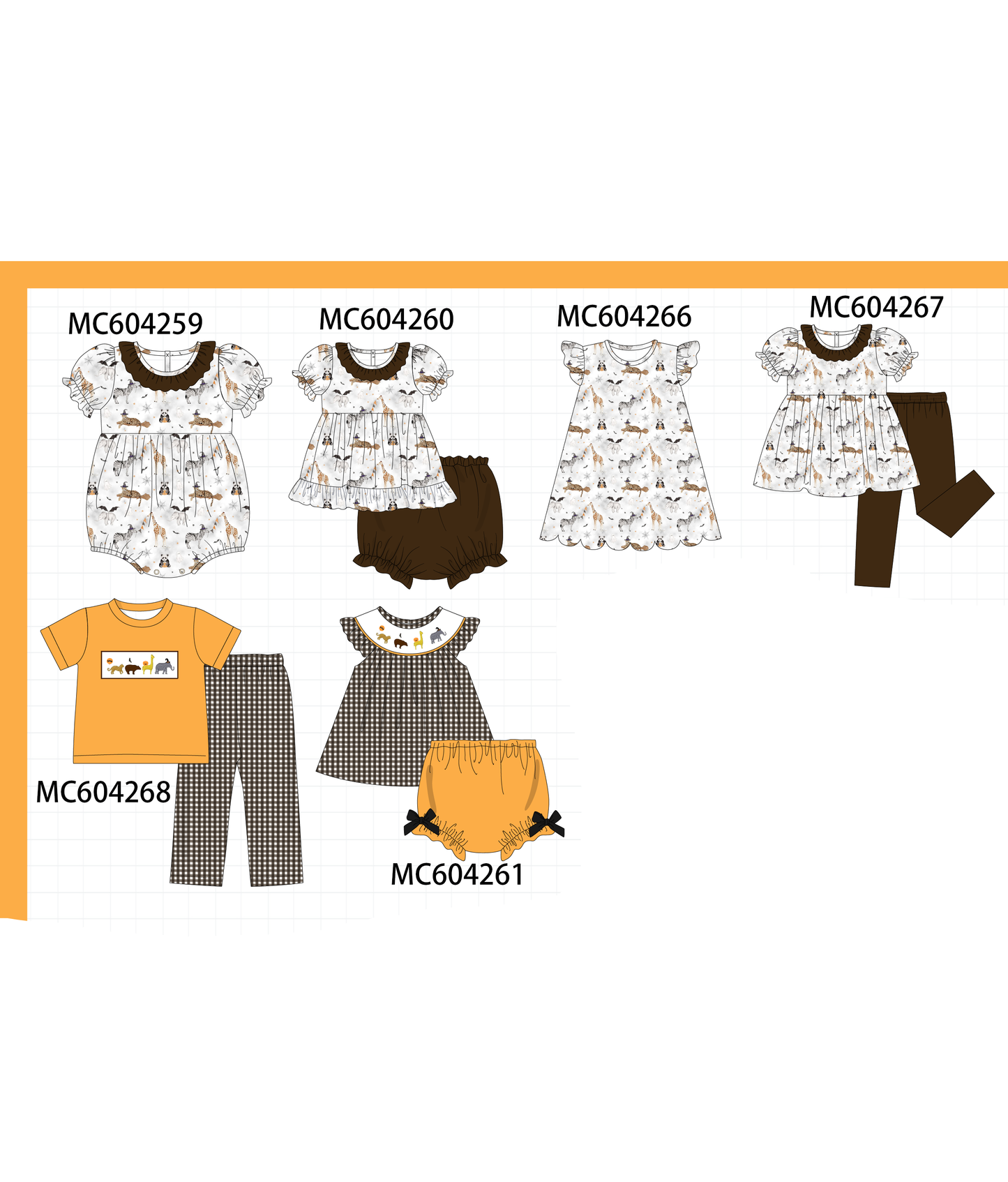 PO86 Halloween zoo embroidery collection 1  - closing 4/13 - ETA early September