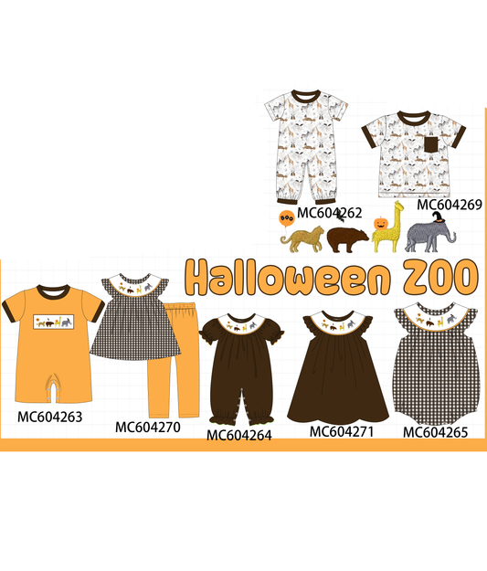 PO86 Halloween zoo embroidery collection 2  - closing 4/13 - ETA early September