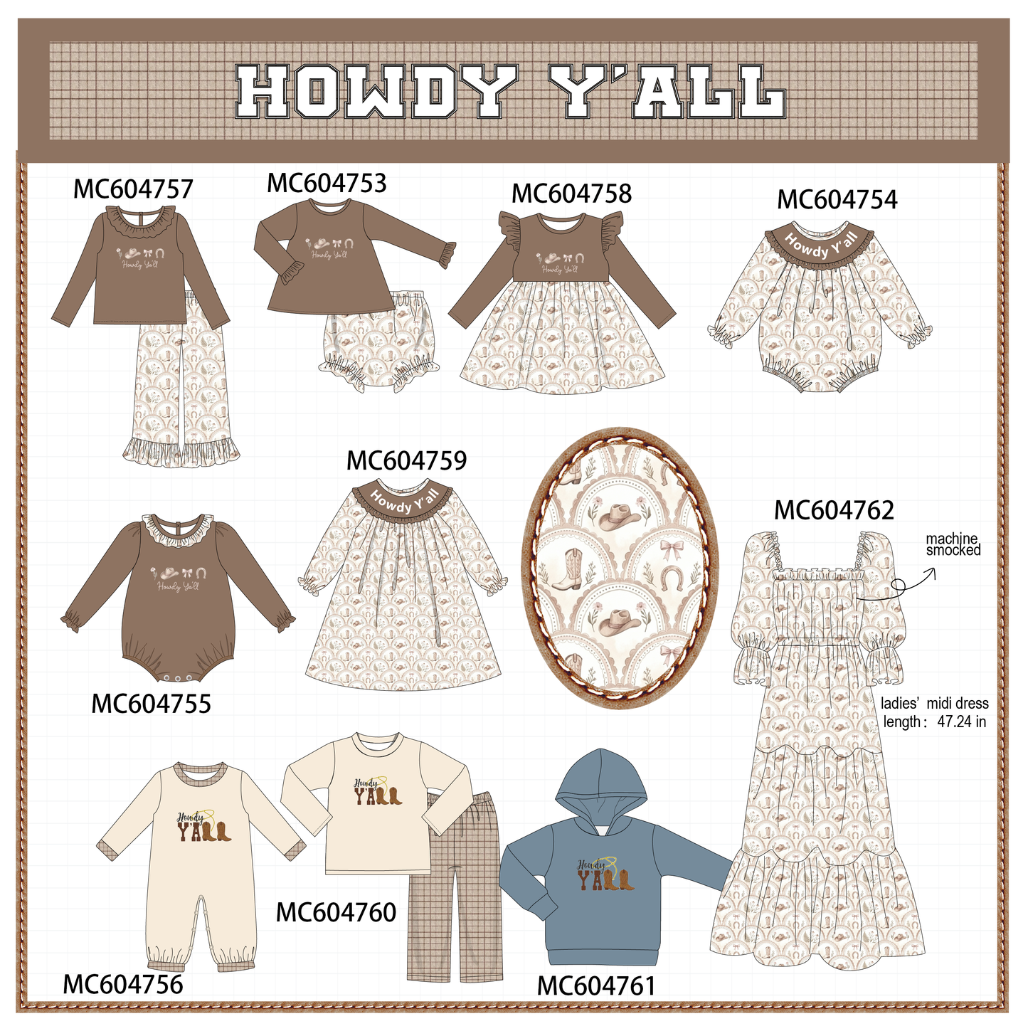 PO88 Howdy Y'ALL embroidery collection - closing 4/27 - eta late September