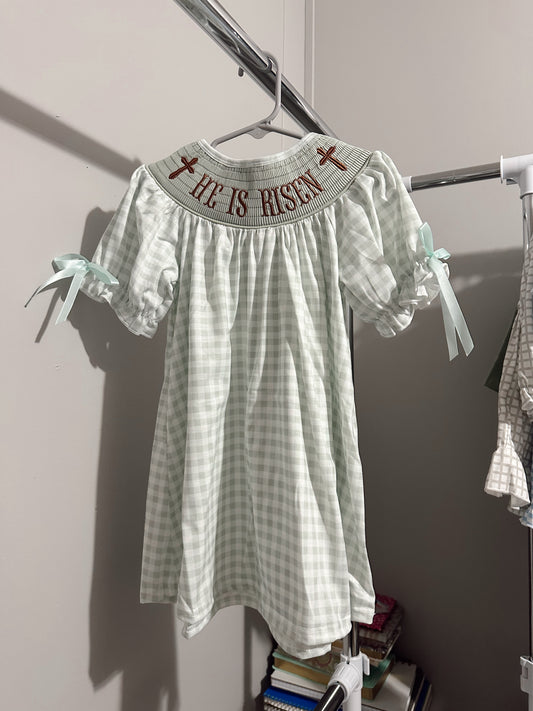 Girls He is risen dress