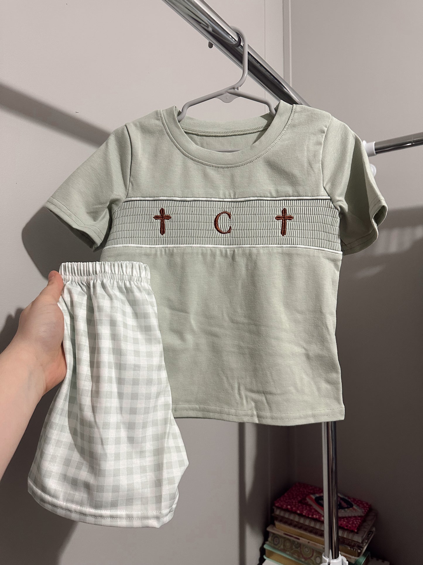 Boys “C” mono with crosses set 3T