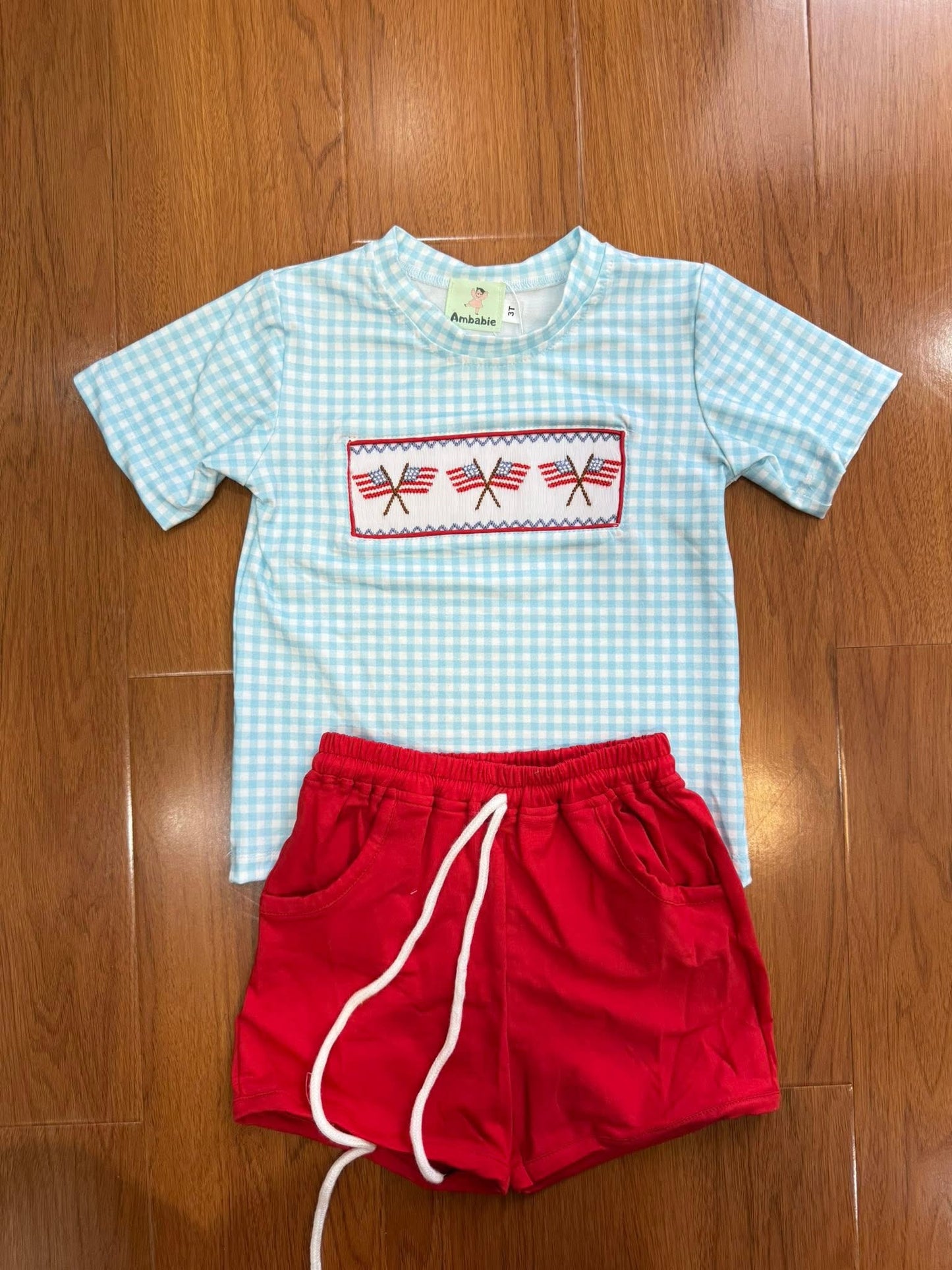 Boys patriotic short set