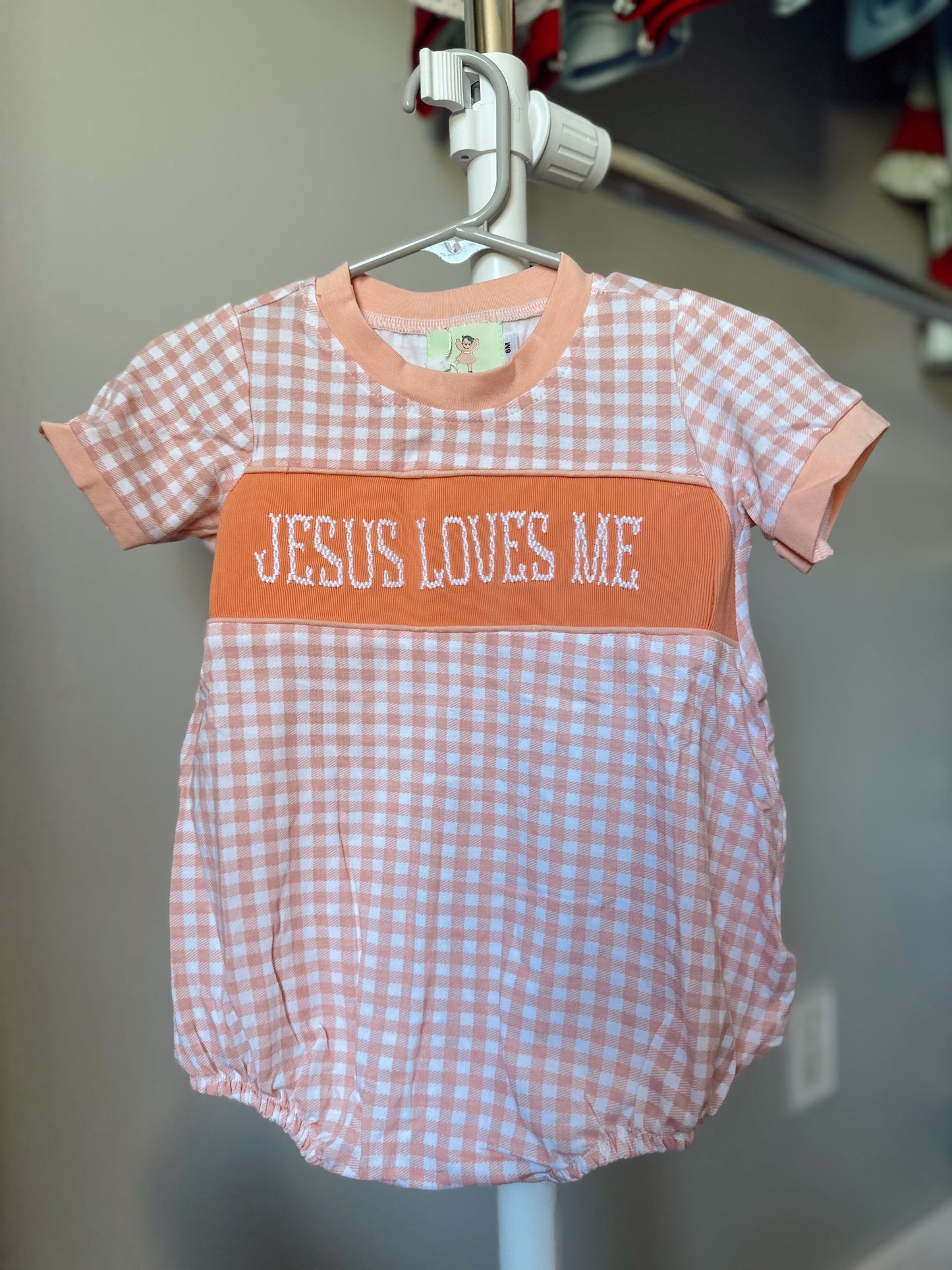 Boys coral Jesus loves me bubble