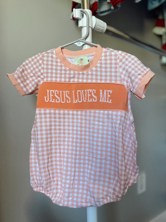 Boys coral Jesus loves me bubble