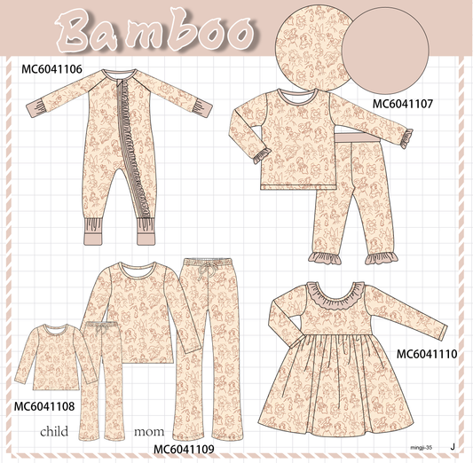 PO90 Khaki princess print bamboo collection - closing 5/11 - ETA early October