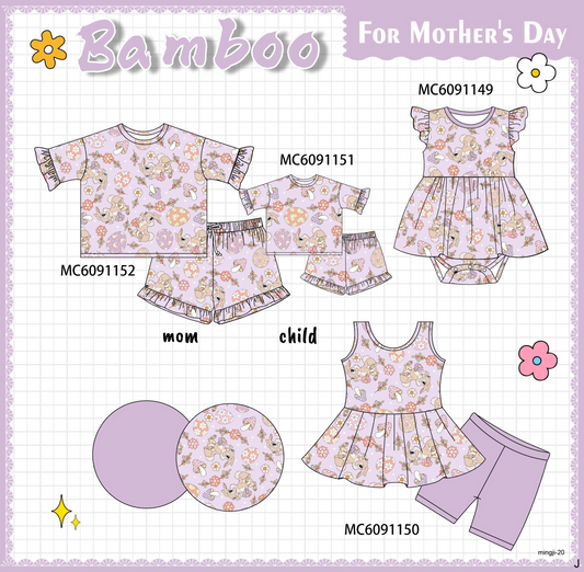 PO105 Lavender floral bunny bamboo collection - closing 9/28 - ETA late February