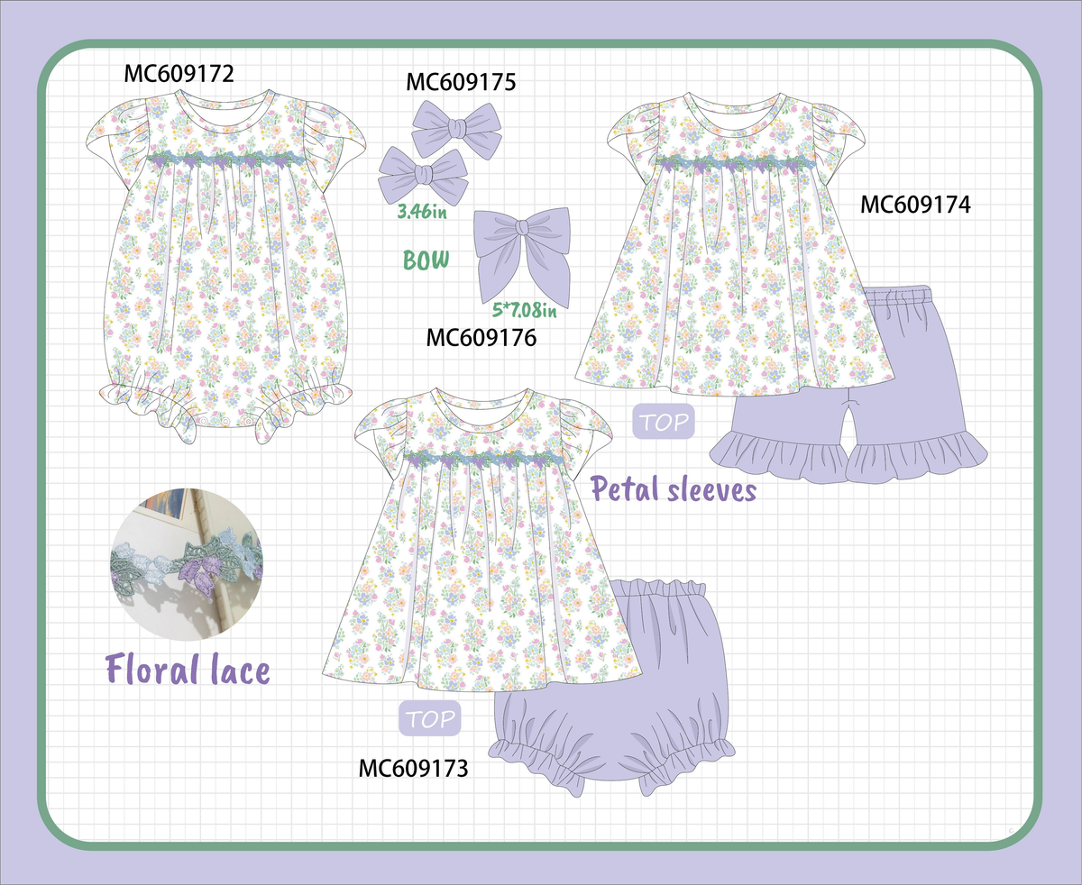 PO104 Lavender floral print collection  - closing 9/14 - ETA February