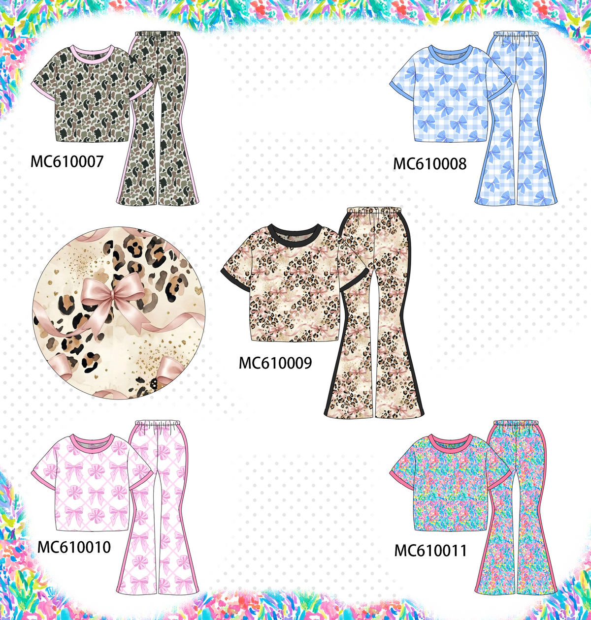 PO108 Leopard bow active pants set - closing 10/26 - ETA march