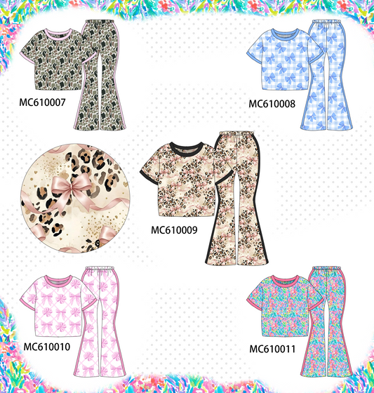 PO108 Leopard bow active pants set - closing 10/26 - ETA march