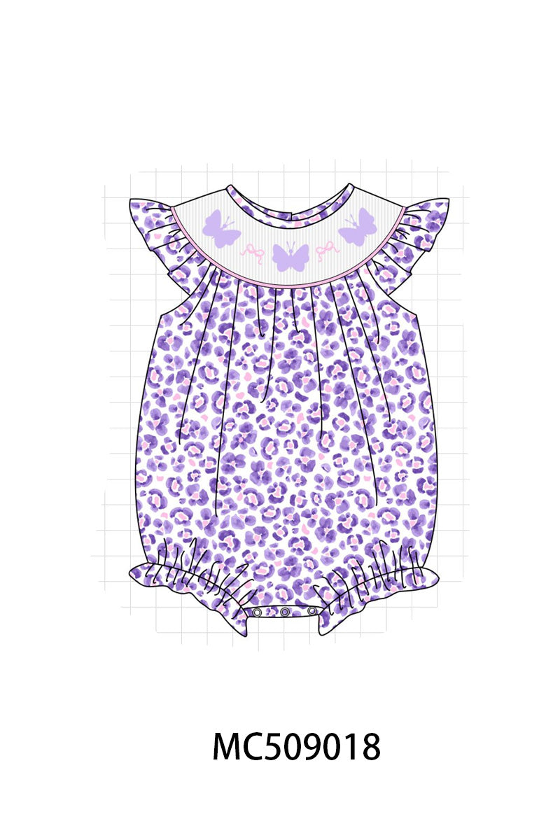 PO65 Purple leopard butterfly embroidery smocked collection - closing 9/15- ETA late January