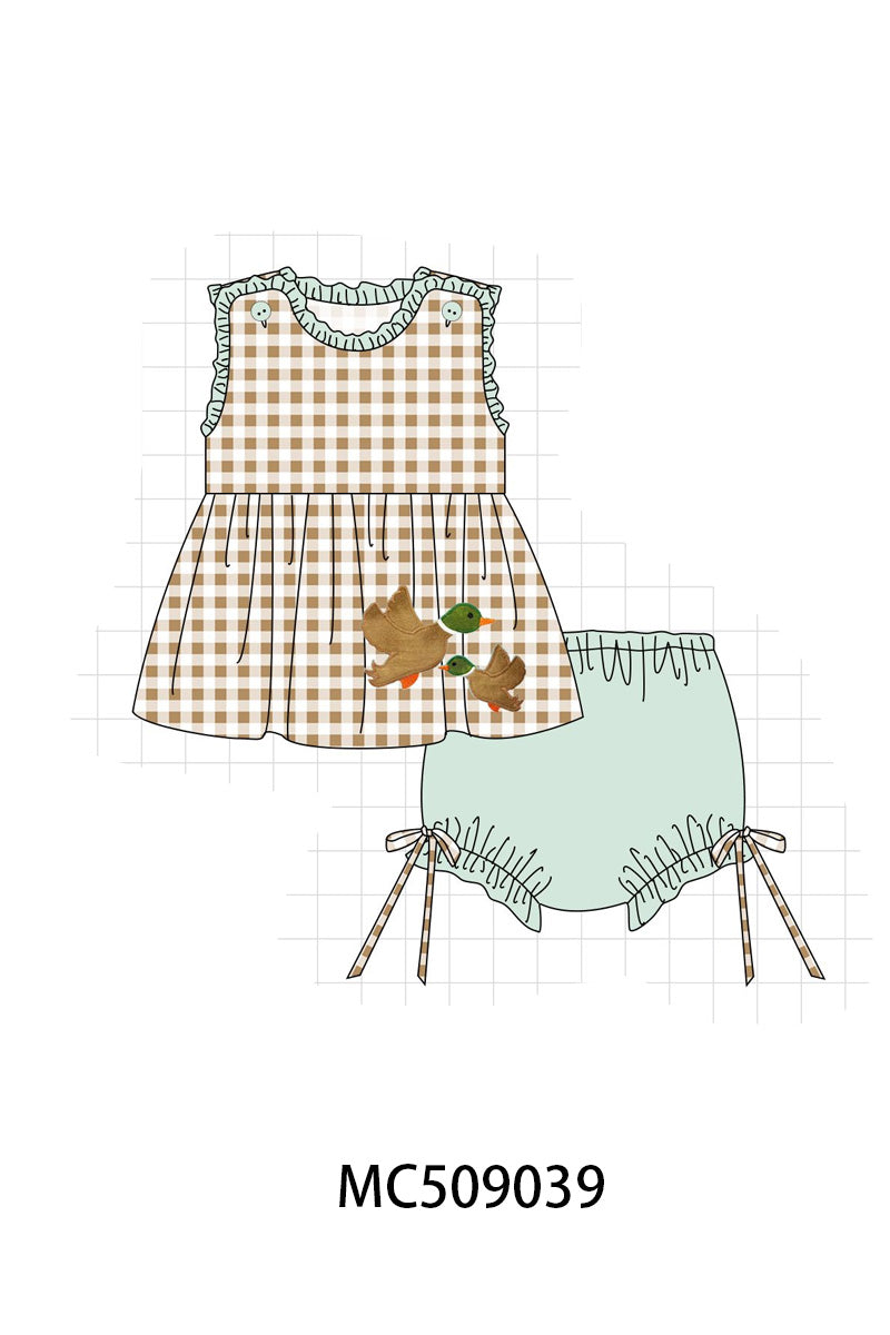 PO65 Green mallard applique gingham collection - closing 9/15- ETA late January
