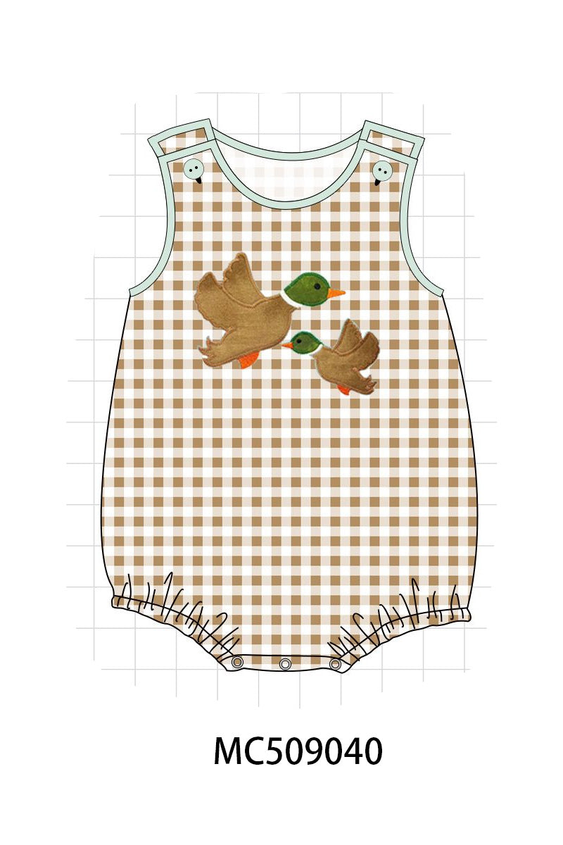 PO65 Green mallard applique gingham collection - closing 9/15- ETA late January