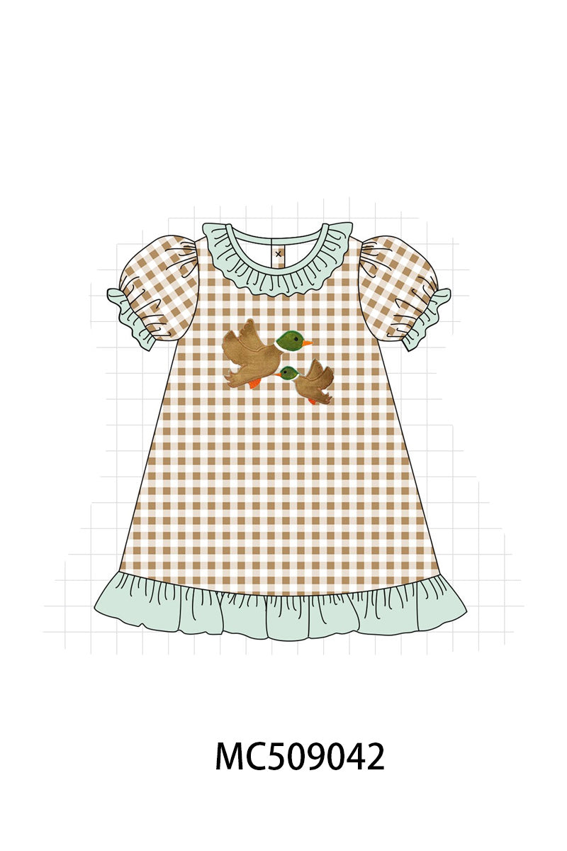 PO65 Green mallard applique gingham collection - closing 9/15- ETA late January