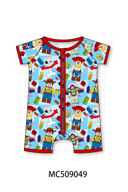 PO65 Blue character print bamboo collection - closing 9/15- ETA late January