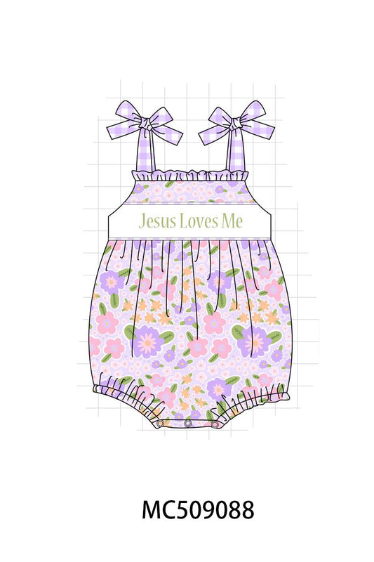 PO65 Purple floral Jesus loves Me embroidery collection - closing 9/15- ETA late January