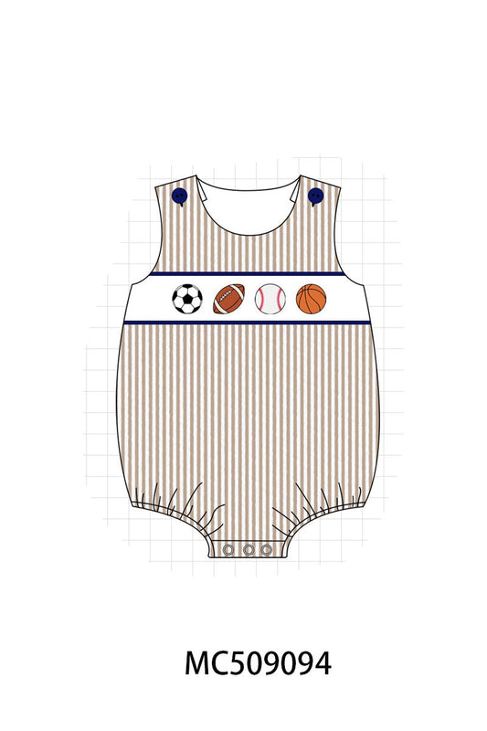 PO65 Navy stripe sports ball embroidery collection  - closing 9/15- ETA late January