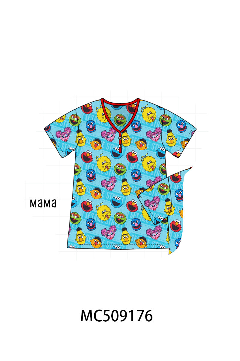 PO65 Blue character print bamboo collection - closing 9/15- ETA late January