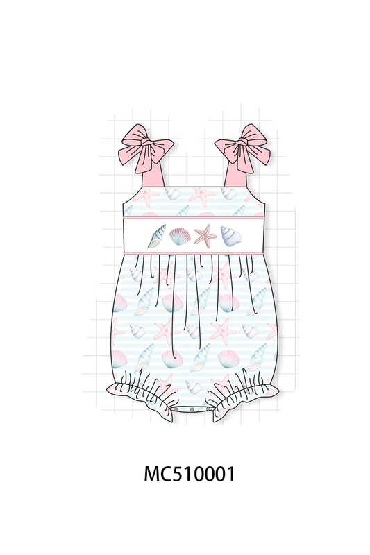 PO69 Pink shells starfish embroidery collection - closing 10/27 - eta early march